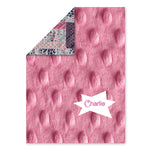 Personalized Minky Patchwork Blanket - Floral Fields