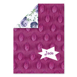 Personalized Minky Blanket - Purple Floral